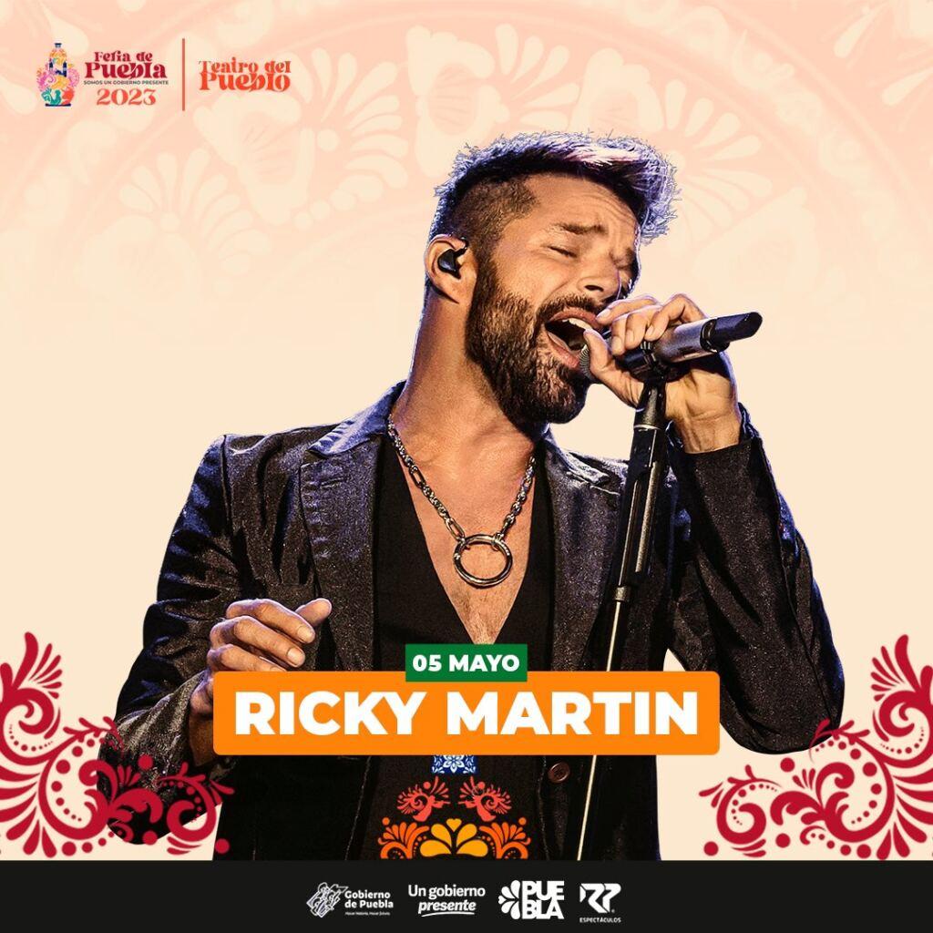 Ricky Martin gratis en Feria de Puebla 2023