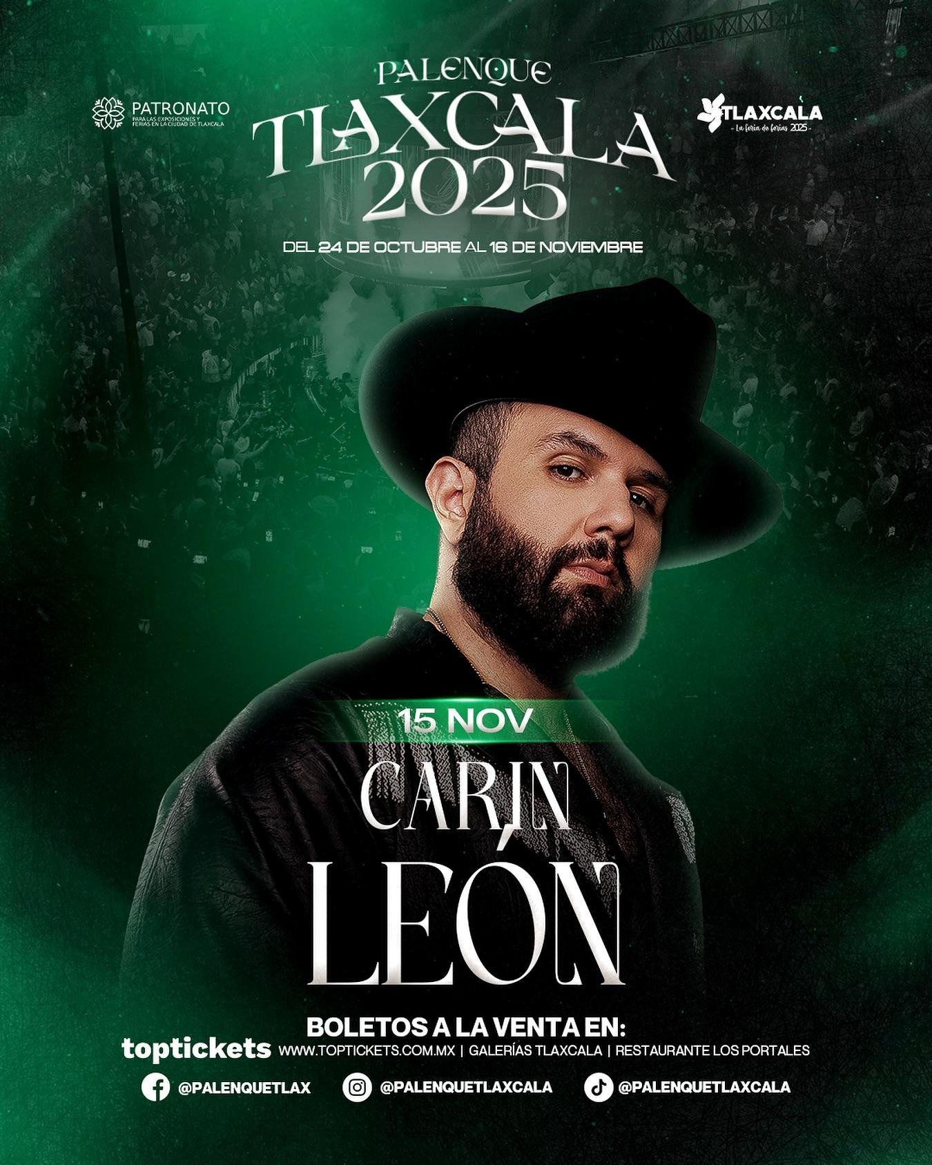 Carin León Palenque Feria Tlaxcala 2025