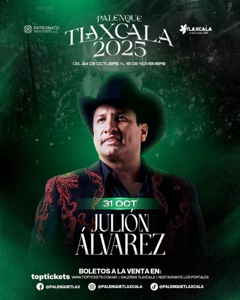 Julion Álvarez Palenque de feria Tlaxcala 2025