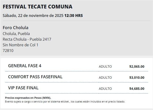 FESTIVAL TECATE COMUNA PUEBLA 2025