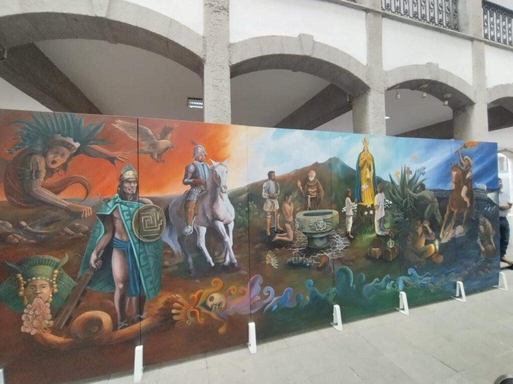 Homenaje a Tlaxcala con Mural “Gloria y Grandeza de México”