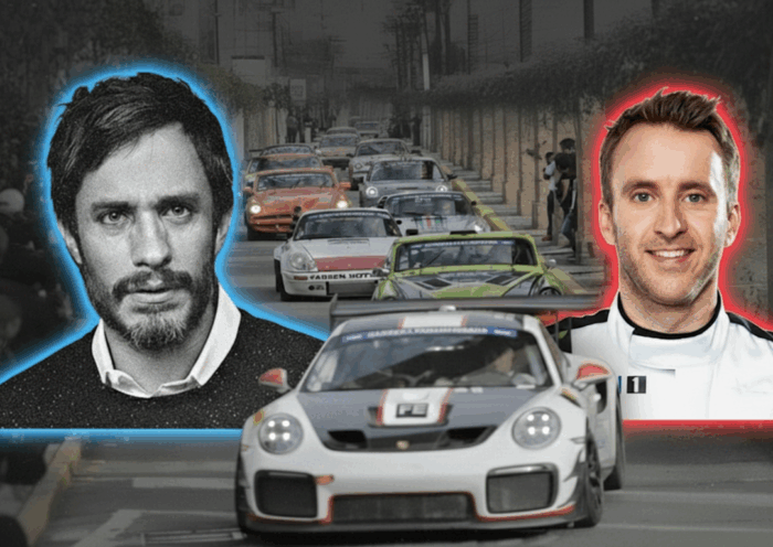 Gael García Bernal y Timo Bernhard en la Carrera Panamericana 2025