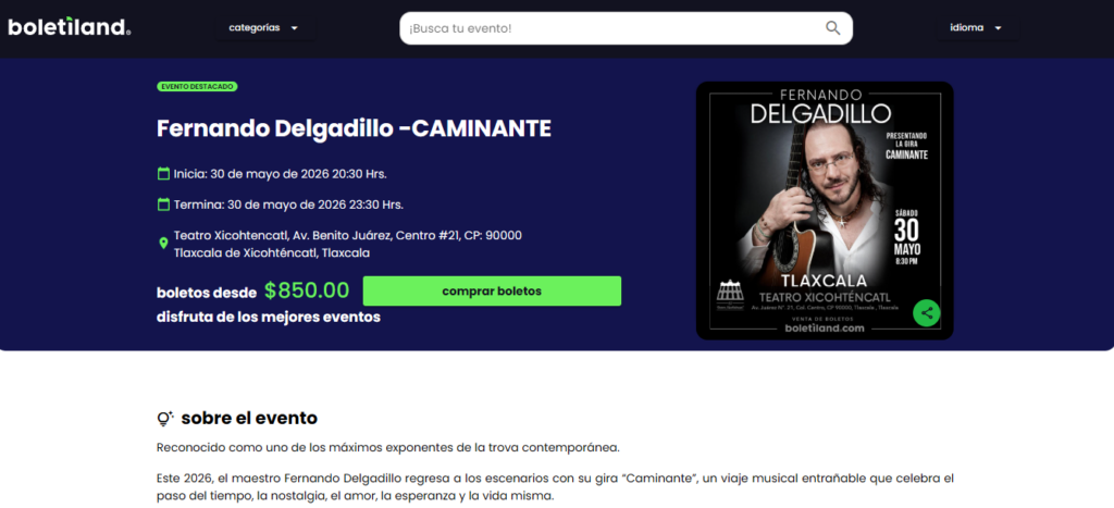 Fernando Delgadillo en Tlaxcala 2026: Concierto de la gira “El Caminante” en el Teatro Xicohténcatl 3 image 54-