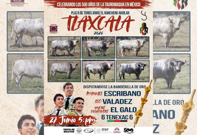 Tlaxcala programa corrida taurina de los 500 años