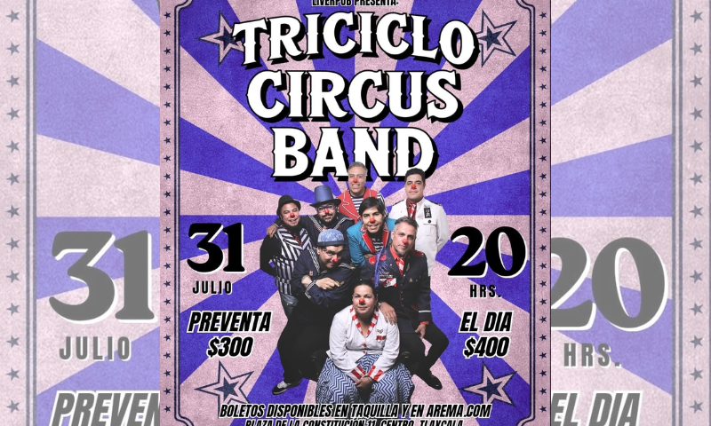 Triciclo Circus Band en Tlaxcala