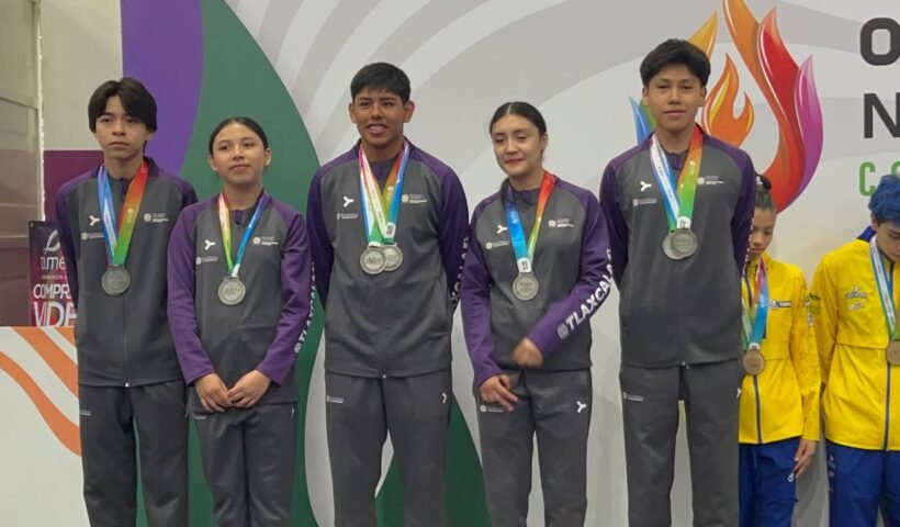 Obtiene Tlaxcala dos platas en gimnasia de trampolín