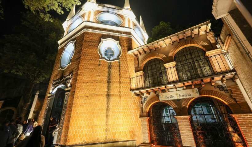 Ilumina gobierno del estado capilla del pocito de ocotlán