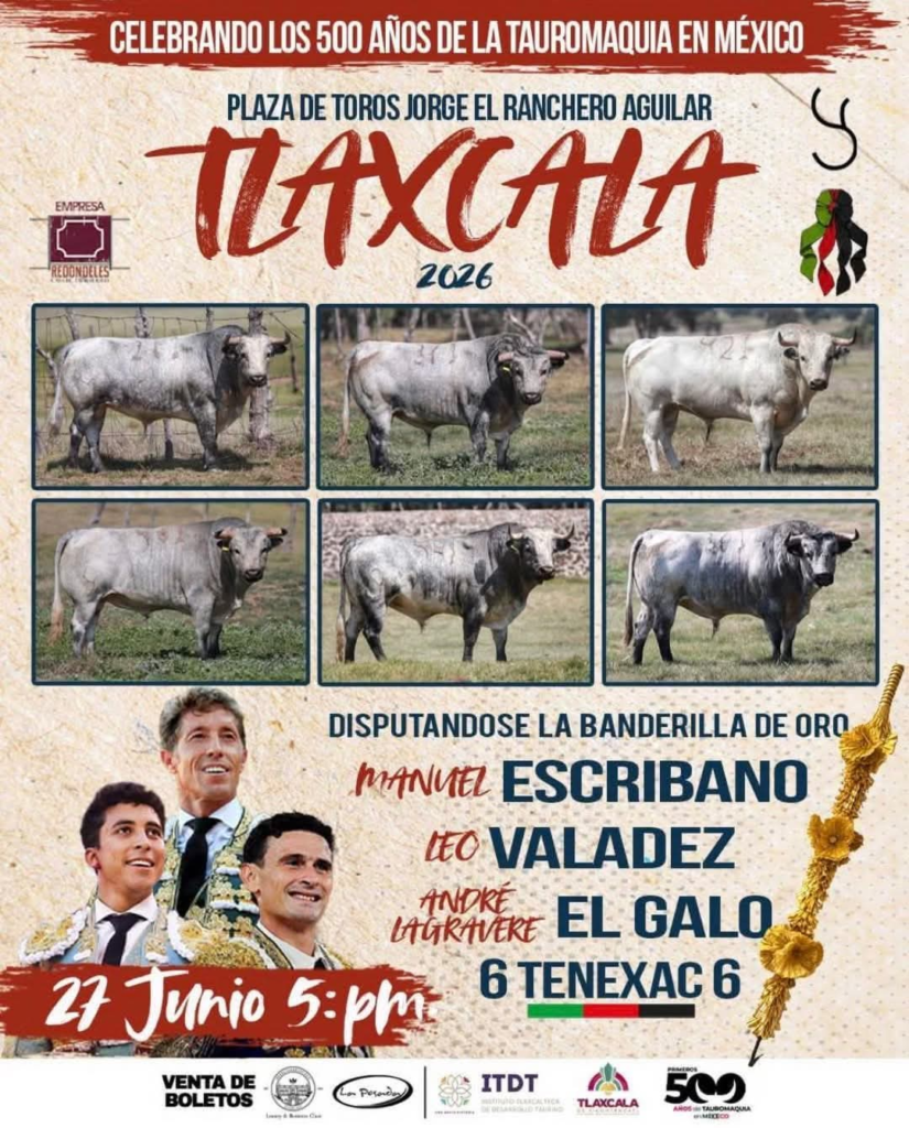 Tlaxcala programa corrida taurina de los 500 años